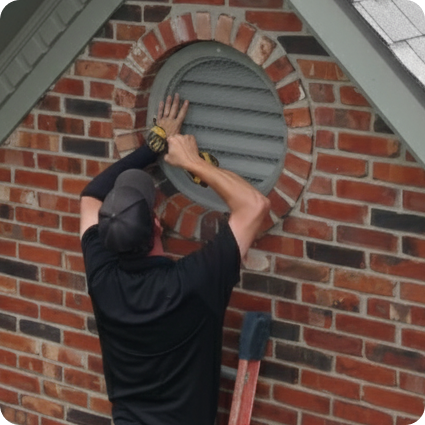 Wildlife exclusion mesh installation